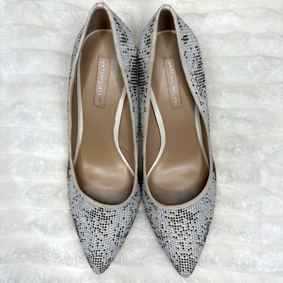 Antonio Melani | Maybeth Eggshell Blue Rhinestone Pump - Picture 8 of 11